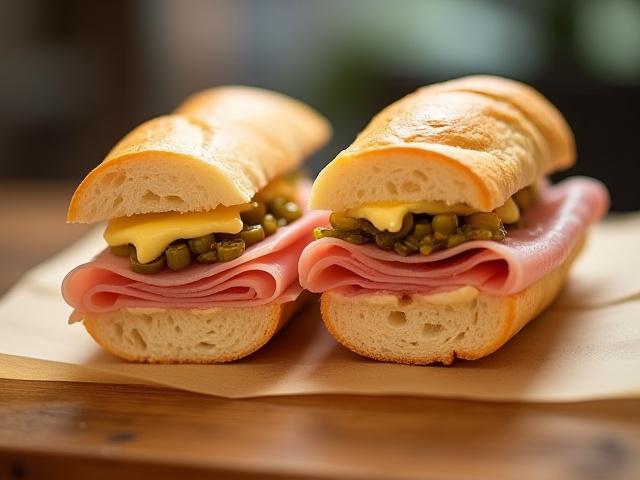 Le Parisien, sandwich jambon-beurre coupé en deux